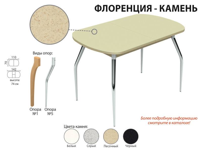 обеденный стол флоренция-камень в Пензе