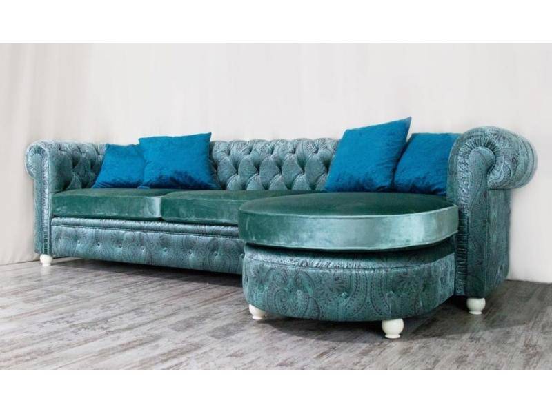 диван chesterfield с оттоманкой в Пензе