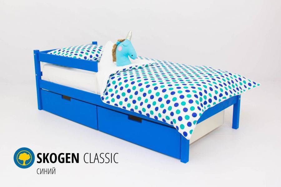 детская кровать skogen classic синий в Пензе