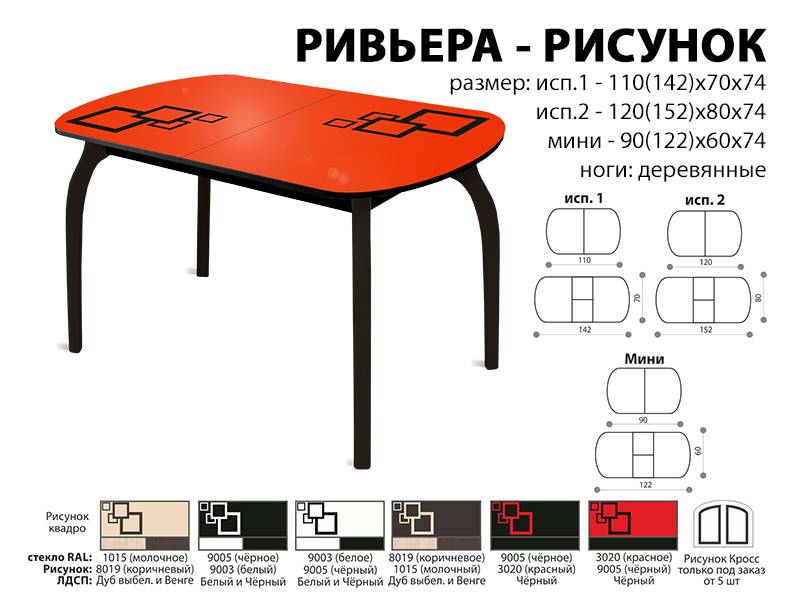 стол обеденный ривьера рисунок в Пензе