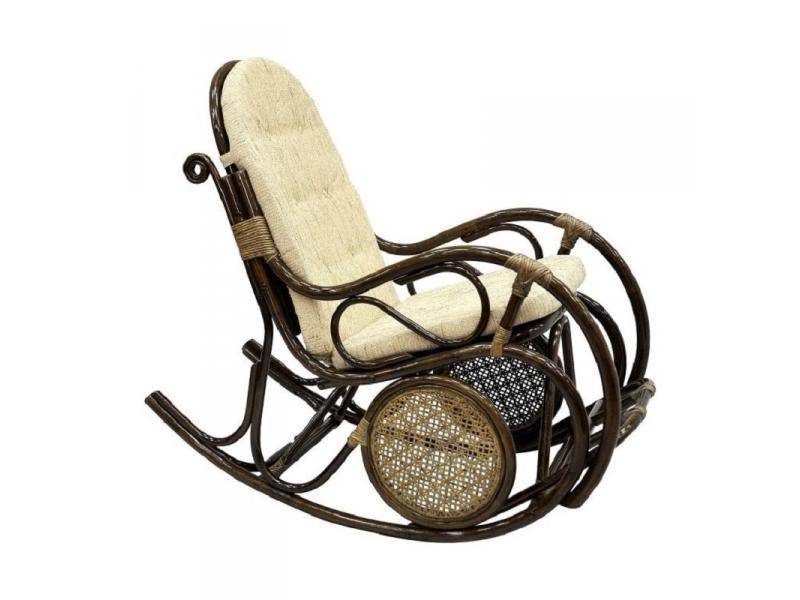 кресло-качалка из ротанга с подушкой, арт. 05/10 б в Пензе