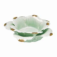 подсвечник керамический в виде цветка с золотыми лепестками flower pale green medium, 4 см в Пензе