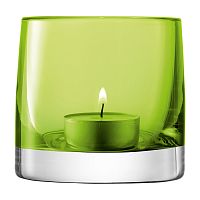 подсвечник стеклянный зеленый лайм для чайной свечи light colour, 8,5 см в Пензе