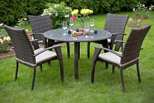 комплект мебели из ротанга monaco коричневый на 4 персоны в Пензе