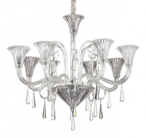 подвесная люстра ideal lux santa sp8 transparente в Пензе