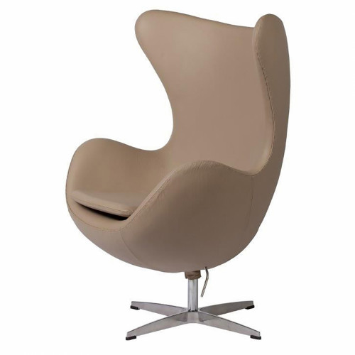 кресло egg chair кожа темно-бежевое в Пензе