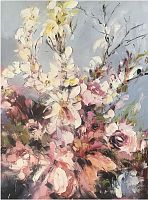 картина маслом красивые цветы 90*120 см. в Пензе