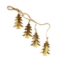 гирлянда новогодняя подвесная елки золотые golden trees, 65 см в Пензе