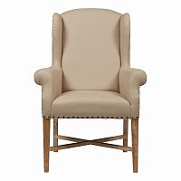 кресло мягкое с ушами french wing chair бежевое в Пензе