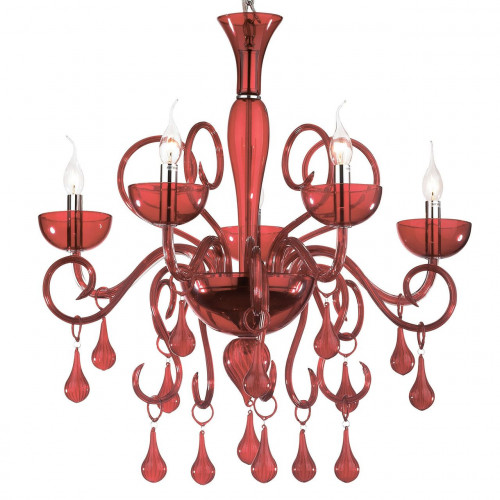 подвесная люстра ideal lux lilly sp5 rosso в Пензе