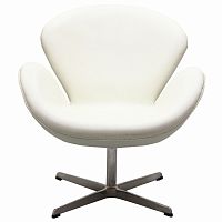 кресло swan chair экокожа белое в Пензе