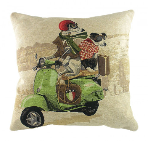 подушка с картинкой scooter dogs green в Пензе
