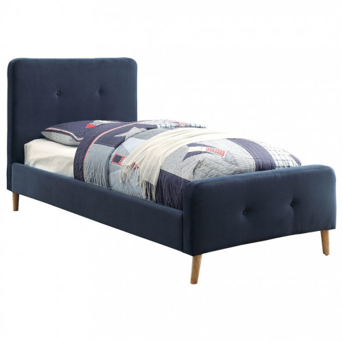 кровать button tufted flannelette navy 120х200 в Пензе