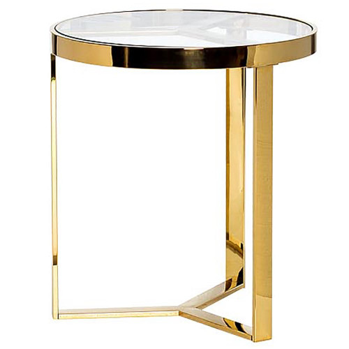 стол журнальный bridge gold 50*55см золотой в Пензе