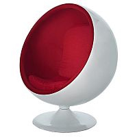 кресло-шар eero ball chair бело-красное в Пензе