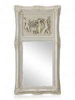 зеркало настенное прямоугольное в высокой белой раме францини distressed chalk white в Пензе