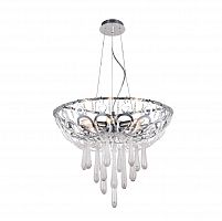 подвесная люстра crystal lux dorotea sp5 d450 chrome прозрачная в Пензе