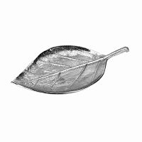 тарелка декор. лист цвет серебро 30*15,5*2см в Пензе