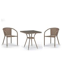 комплект мебели из искуственного ротанга светло-коричневый на 2 персоны nikos в Пензе