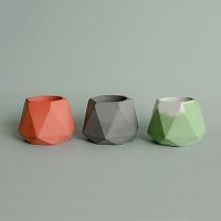 подсвечник из бетона серый eco линту, 6 см в Пензе