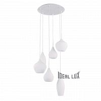 подвесная люстра ideal lux soft sp6 bianco в Пензе