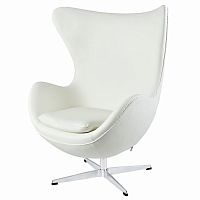 кресло egg chair by arne jacobsen белое в Пензе