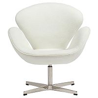 кресло swan chair кашемир белое в Пензе