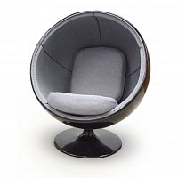 кресло ball chair черно-серое в Пензе