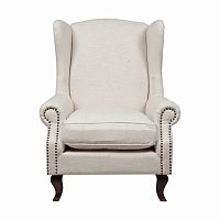 кресло collins wingback chair кремовая ткань в Пензе