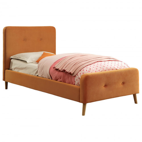 кровать button tufted flannelette orange 90х200 в Пензе