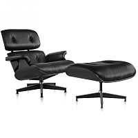 кресло eames style lounge chair черное в Пензе