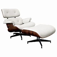 кресло lounge chair & ottoman белое в Пензе