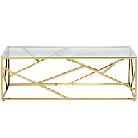 стол журнальный h-bridge gold 120*60*40см золотой в Пензе