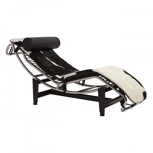 шезлонг chaise longue lc4 черно-белый в Пензе