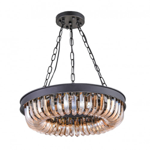 люстра terra black amber d50 черная, стекло янтарного цвета в Пензе