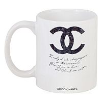 кружка с рисунком drink champagne. coco chanel в Пензе