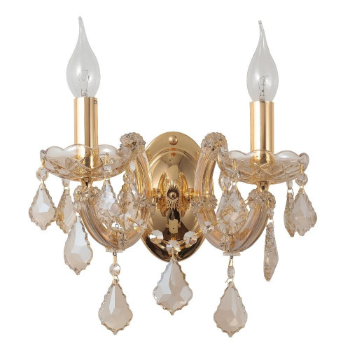 бра crystal lux ines ap2 gold/amber в Пензе