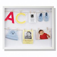 панно с зажимами для 12 фотографий clothesline белое в Пензе