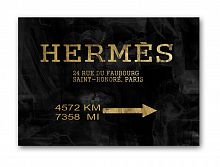 постер hermes без рамки, черный, а4 в Пензе
