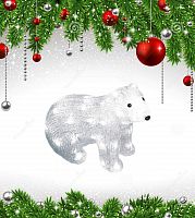 фигурка светодиодная «белый медведь-4» 25x31см (11037) uld-m3125-040/sta в Пензе