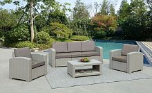 комплект мебели с диваном afm светло-серый на 4 персоны в Пензе