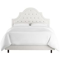 кровать двуспальная 180х200 белая с каретной стяжкой harvey tufted white в Пензе