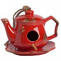 aромолампа для эфирных масел красная в виде чайника candelero red, 17 см в Пензе