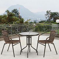 комплект плетеной мебели асоль-1 коричневый на 2 персоны в Пензе