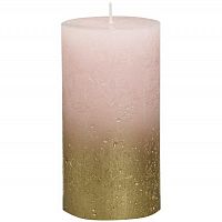 свеча большая розовая с золотом rustic, 130х68 мм в Пензе