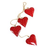 гирлянда новогодняя подвесная сердца красные red hearts, 65 см в Пензе