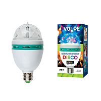 светодиодный светильник-проектор (09839) volpe disko uli-q301 03w/rgb/e27 white в Пензе