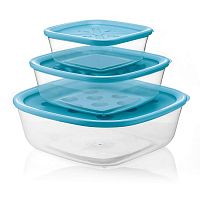 набор из 3-х контейнеров forme casa синий в Пензе