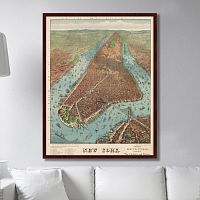 картина: antique map of new york city, 1879г. в Пензе