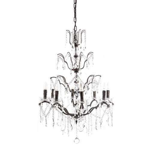 люстра maria theresa grande 8 lamps чёрная, прозрачная в Пензе